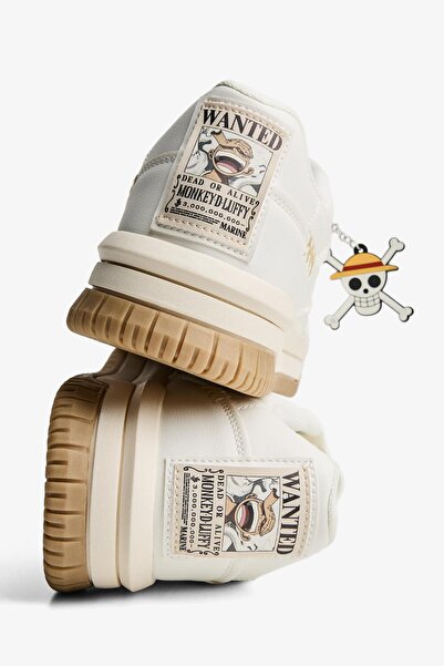 Bershka One Piece skater trainers with keychain