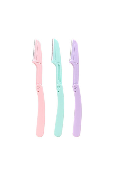 choice2 3pcs mix Karsyngirl 3pcs Fold Eyebrow Trimmer Scissors Hair Remover Eyebrow Comb Razor Eyebrow Clip