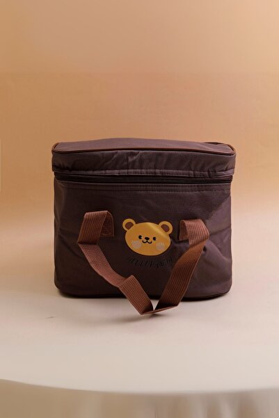 YOYOSO Ayıcık Detaylı Isı Yalıtımlı Beslenme, Yemek Çantası Bej