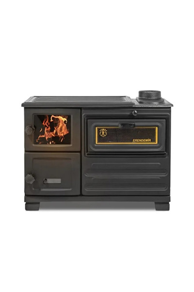 Erendemir Kuzine Soba Siyah Şömine Döküm Soba Em804b D