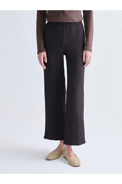 LC Waikiki Elastic Waist Textured Women's Trousers