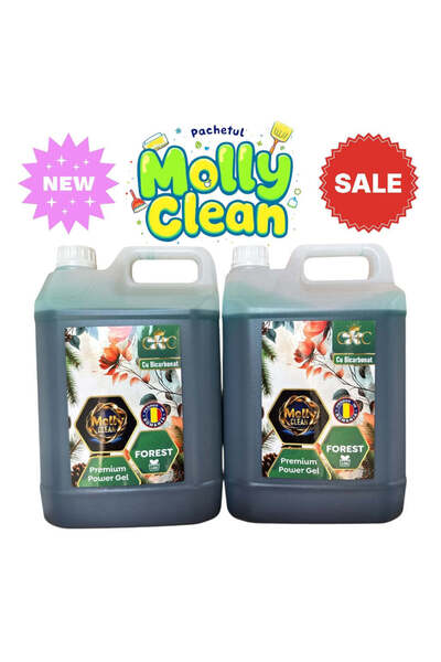 MOLLY CLEAN Pachetul cu 2 x 5 Litri Detergent Profesional Forest Cu Bicarbonat