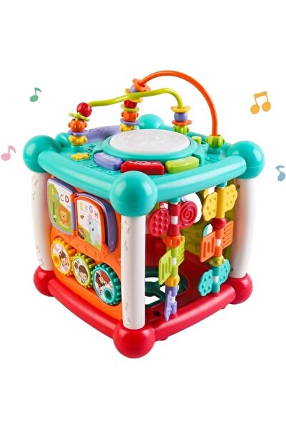 rexa لعبة تعليمية 15 في 1، مكعب موسيقى للدراسة والأنشطة، مزود بأضواء وتصنيف ا...