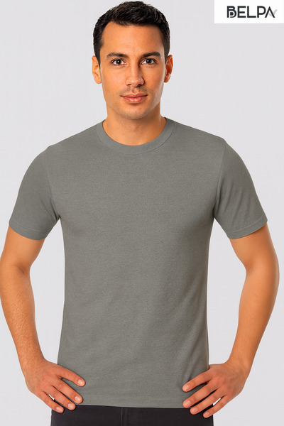 belpa Ersa Underwear Ribbed Crew Neck Half Sleeve Men's Undershirt 6-Pack