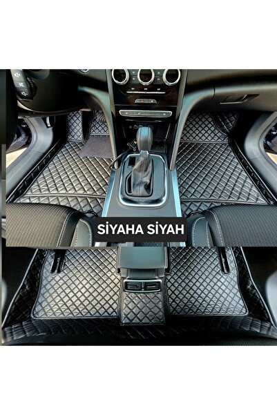 FEYZA OTO VOLKSWAGEN VW JETTA 2011 - 2018 Uyumlu 8d DİAMOND SİYAHA SİYAH Araca Özel Havuzlu Deri Paspas