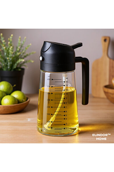 Elindor Pulverizator de ulei 2 în 1, Oliviera 470 ml, sticlă dozatoare multif...