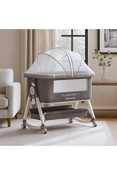 Elindor Pătuț pliabil pentru bebeluși 3 în 1, plasă anti-insecte, greutate su...