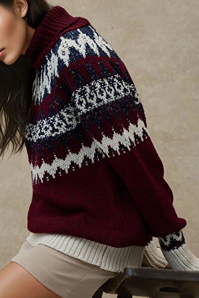 Hiccup High Collar Knitted Sweater