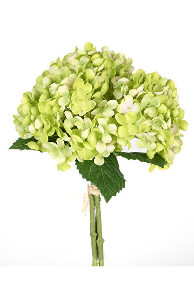 Omelas Yapay Ortanca 3'lü Demet Yeşil 35 Cm.