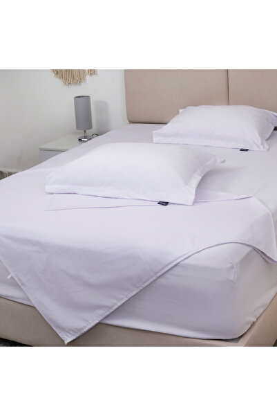 Bed N Home SA Flat bed sheet set, white, 100% Egyptian cotton, 250 thread count, 2 pillowcases, 270*280 cm