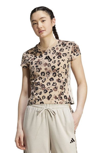 adidas Жіноча щоденна футболка Animal Print 3-Stripes Tee Jm1853