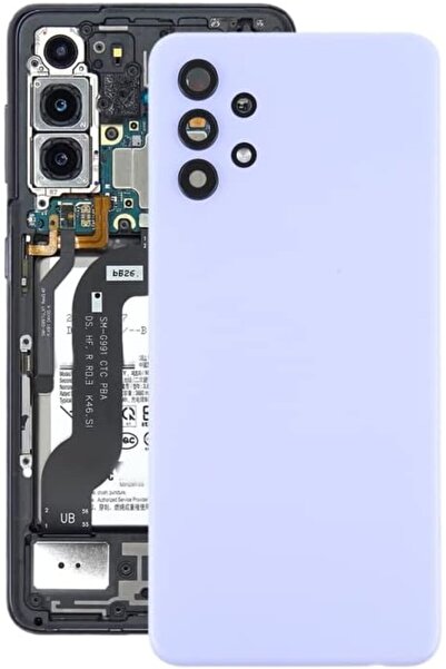Generic For Samsung Galaxy A32 5G Battery Back Cover with Camera Lens Cover - Purple