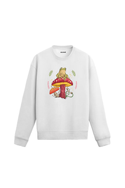Colermi سويت شيرت مطبوع عليه ضفدع وفطر