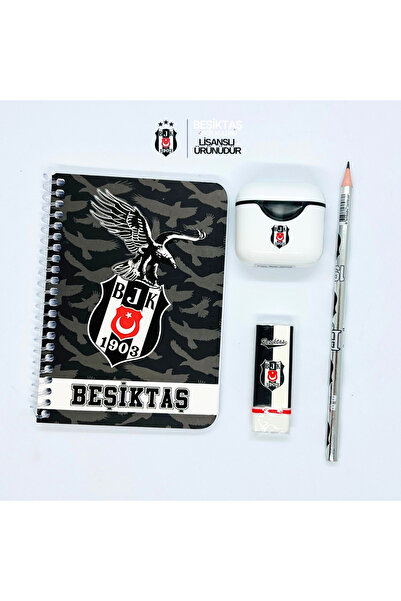 BAK GEL AL Beşiktaş Lisanslı Defter Kalem Seti , BJK Taraftar Okul ve Ofis Kırtasiye Paketi