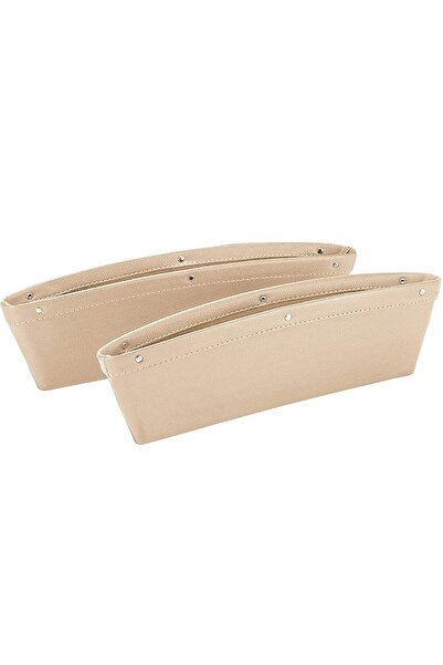 Generic منظم حشو فجوات مقعد السيارة مع جيب تخزين، لون بيج، يناسب فجوات من 0.5...