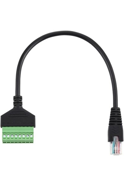 Generic RJ45 Male to 8 Pins Screw Terminal Block Adapter for Cat7 Cat6 Cat5 Ethernet Extender CCTV Digital I