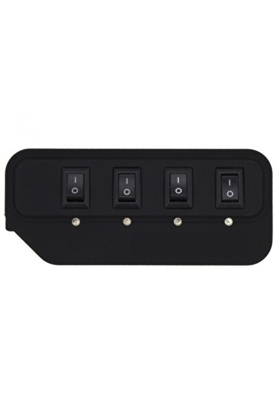 SOHO Hub cu interfață USB 2.0 și 4 porturi cu comutatoare de alimentare, indicator LED, negru