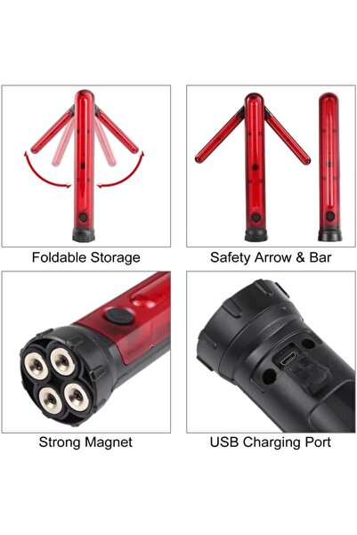 Generic JT01 Rechargeable Traffic Safety Arrow Signal Light Warning Light Bar