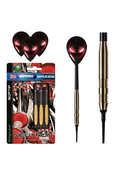 WINMAU "NEUTRON" 20gr BRASS SOFTIP Dart Oku Seti 5023231223203
