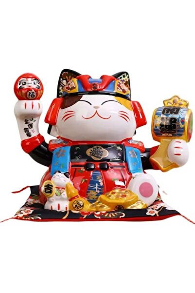 MOBI Lucky Cat Samurai Decoration for Victory and Wealth