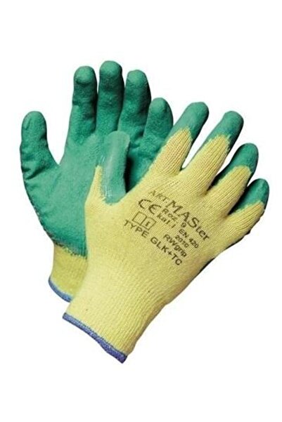 WD-40 Mănuși de lucru cu strat din cauciuc WD40, bumbac verde, mărimea XL/10