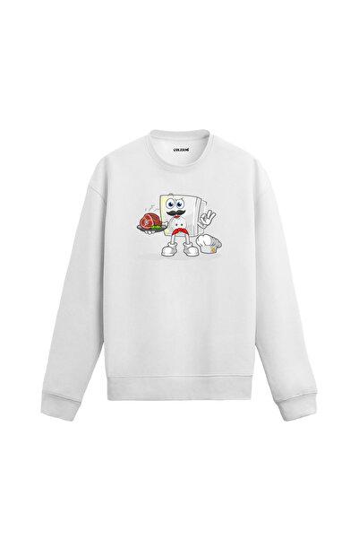 Colermi سويت شيرت مطبوع عليه روبوت النادل