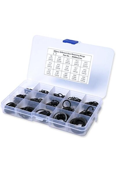 Generic مجموعة من 260 حلقة تثبيت على شكل حرف C من حلقات تثبيت السيارات