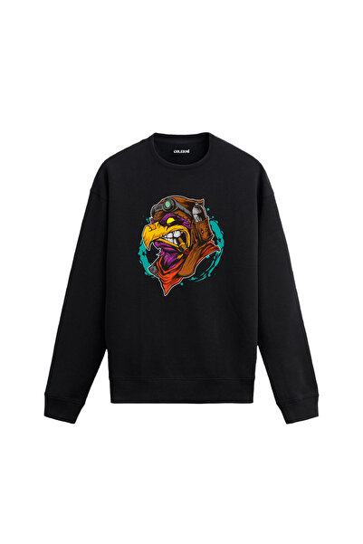 Colermi سويت شيرت مطبوع عليه طائر الطيار