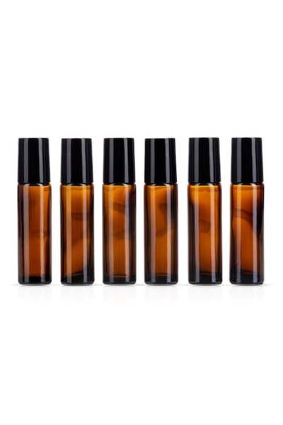 KATI Set 6 sticluțe de sticlă, roll-on a câte 10 ml, pentru uleiuri esențiale...