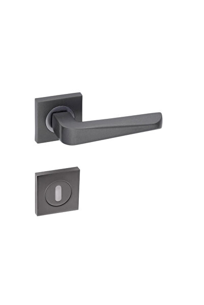 EYMEN YAPI Arpat Rosa Kare Rozetli Kapı Kolu Süper Füme ( Antrasit ) Oda