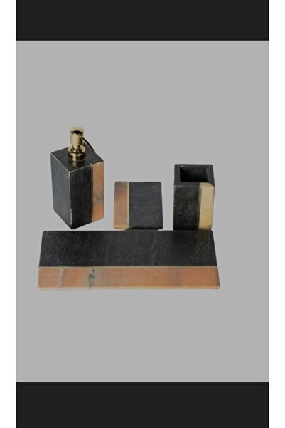 zepce design Detaylı Mermer Banyo Seti 4 Parça