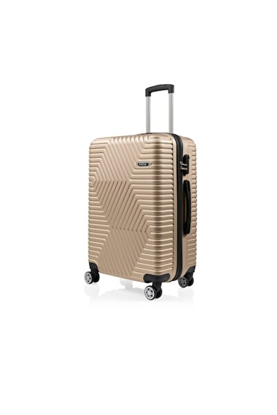 Bezubi Valiză medie POLO, 66 x 42 x 29 cm, 80 L, mâner telescopic, roți, auriu