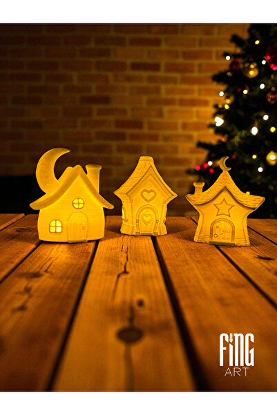 Decorative Mushroom Homes with Christmas Concept - Decorative Homes with Stylish Design and Tealight Lighting