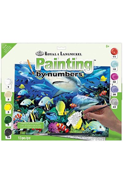 Royal&Langnickel أسماك قرش الشعاب المرجانية - الرسم حسب الرقم