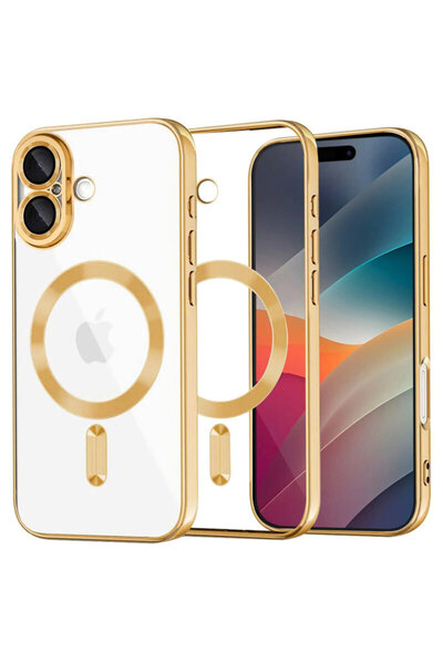 Techsuit Θήκη Premium για iPhone 17 Luxury Crystal MagSafe, Χρυσή