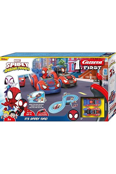 Carrera FIRST Spidey Slot Car Racing Set | 1:50 Scale, 2 Players, Ages 3+ (Model 20063049)