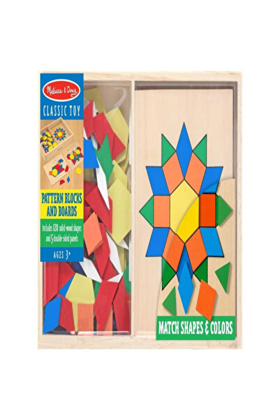 Melissa & Doug كتل وألواح ذات أشكال خشبية