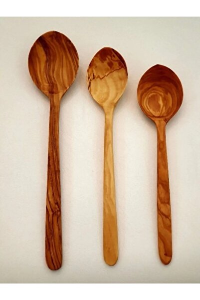 Home Three Piece Olive Spoon Set, 19 Cm 24 Cm 30 Cm Olive Spoon, Wooden Spoon...