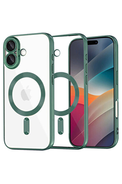 Techsuit Premium iPhone 17 Luxury Crystal MagSafe, Σκούρο πράσινο