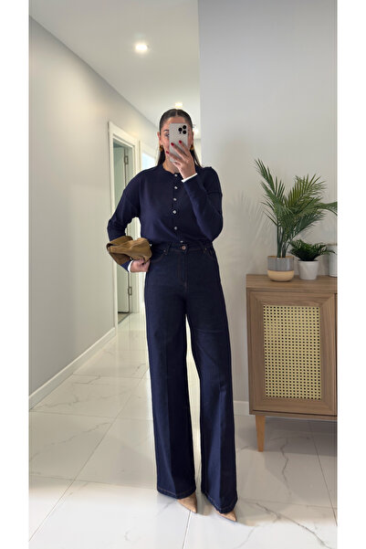 BİRCANÇİL Sherry Dark Blue Straight Jean