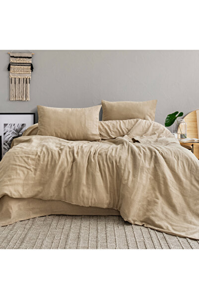 Schafer Home Etamine Cotton Çk Bedding Set 4 Pieces-Cappuccino