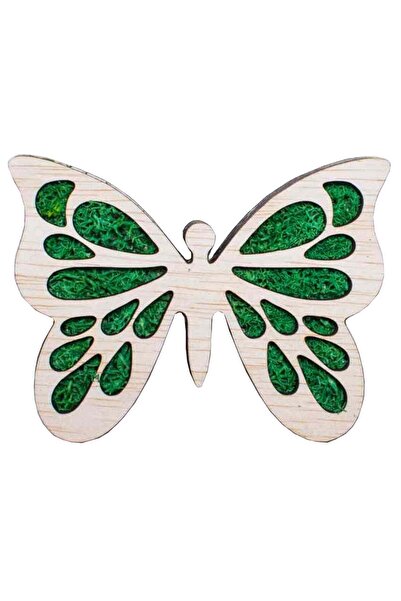 OEM Decor Fluture HH1530 din lemn Personalizat cu Licheni - 20x15 cm