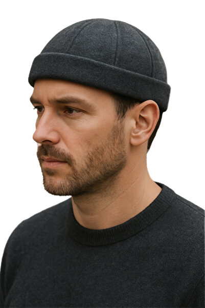 CosmoOutlet Smoked Men's Winter Woolen Fabric Street Fashion Docker Beanie Hat