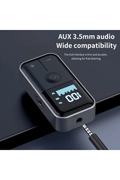 Coverzone Kablosuz Ses Adaptörü Bluetooth 5.4, 2’si 1 Arada, AUX 3.5mm, TF Kartlı, Araba TV PC İçin M20