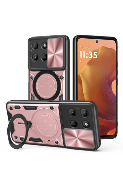 Techsuit Motorola Moto G15 CamGuard Pro θήκη, ροζ χρυσό