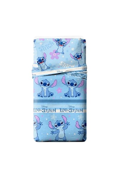 Stitch Set lenjerie pat, 3 piese, husa saltea 105x200 cm, cearceaf pat 180x28...