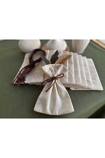 NURGİTA HOME Natural Keten Çok Amaçlı Bez Kese 9x12 Lavanta Kesesi - Hediye Kesesi - Takı Kesesi (50 Adet)