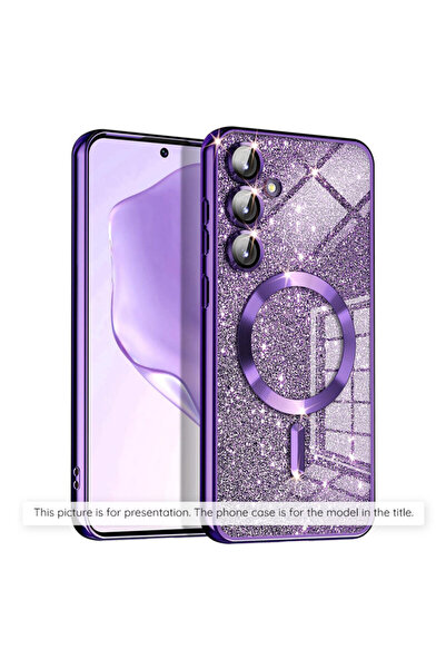 Techsuit Carcasă Premium pentru iPhone 17 Air Luxury Glitter MagSafe, Mov