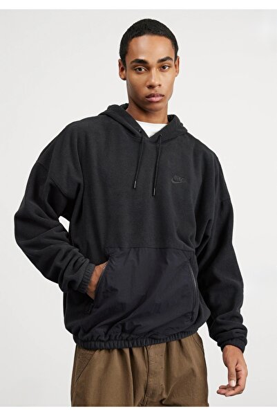 Nike Спортивний одяг Club+ Флісовий пуловер з капюшоном Polarlı Siyah Erkek Світшот
