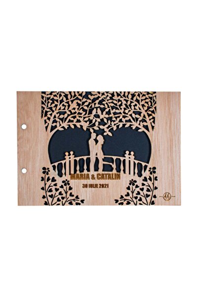 OEM Album Foto de Nunta Personalizat din lemn GuestBook, Indragostiti 30 cm x...